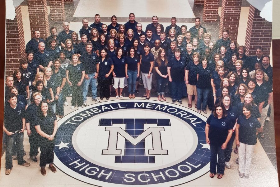 The original 2011-2012 TMHS staff photo. While some members have left the school, some teachers have stayed to watch the school reach its first decade.