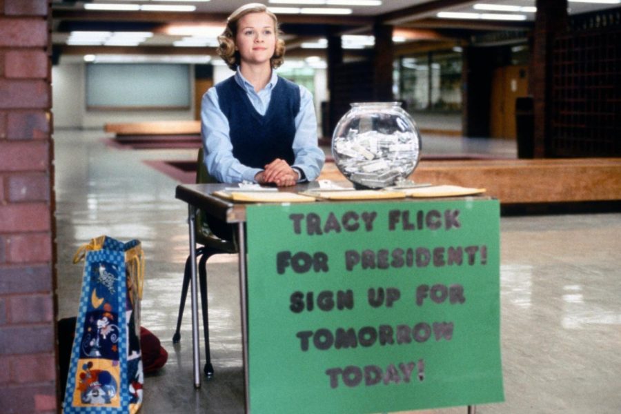 Election, directed by Alexander Payne, stars Reese Witherspoon and Matthew Broderick.