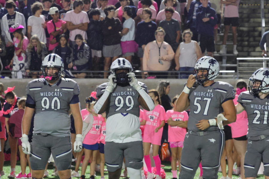 Wildcat players ready up for the game